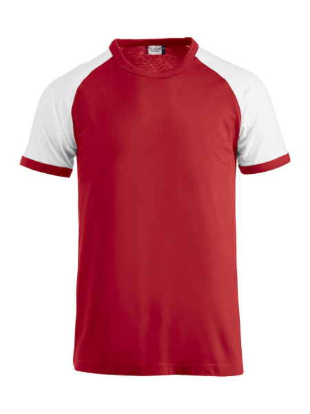 Clique, T-Shirt Raglan-T, rot/weiß