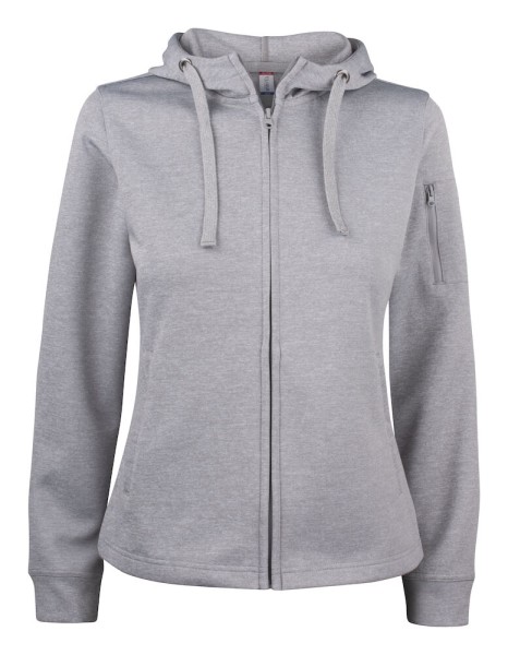 Clique, Basic Active Hoody Full Zip Women, grau meliert