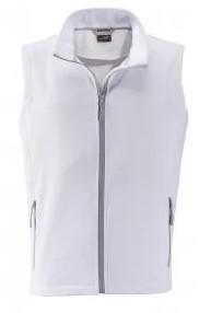 James & Nicholson, Men's Promo Softshell Vest, white/white