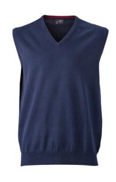 James & Nicholson, Men's V-Neck Pullunder, navy