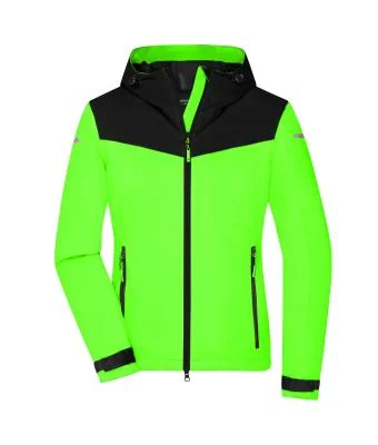 James & Nicholson, Ladies' Allweather Jacket, bright-green/black