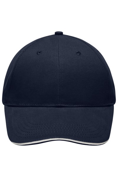 myrtle beach, Light Brushed Sandwich Cap, navy/white