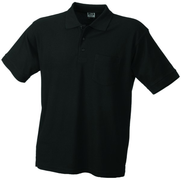 James & Nicholson, Polo-Piqué Pocket, black