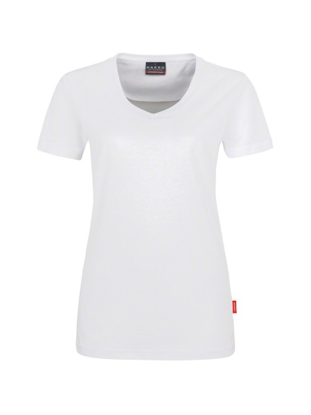 HAKRO, Damen V-Shirt MIKRALINAR®, weiß