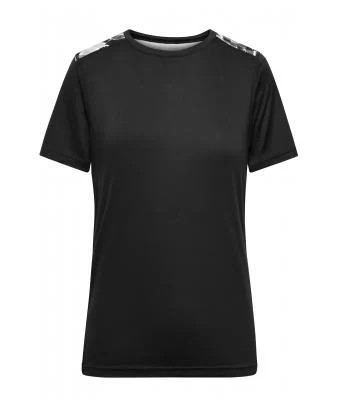 James & Nicholson, Ladies' Sports Shirt, black/black-printed